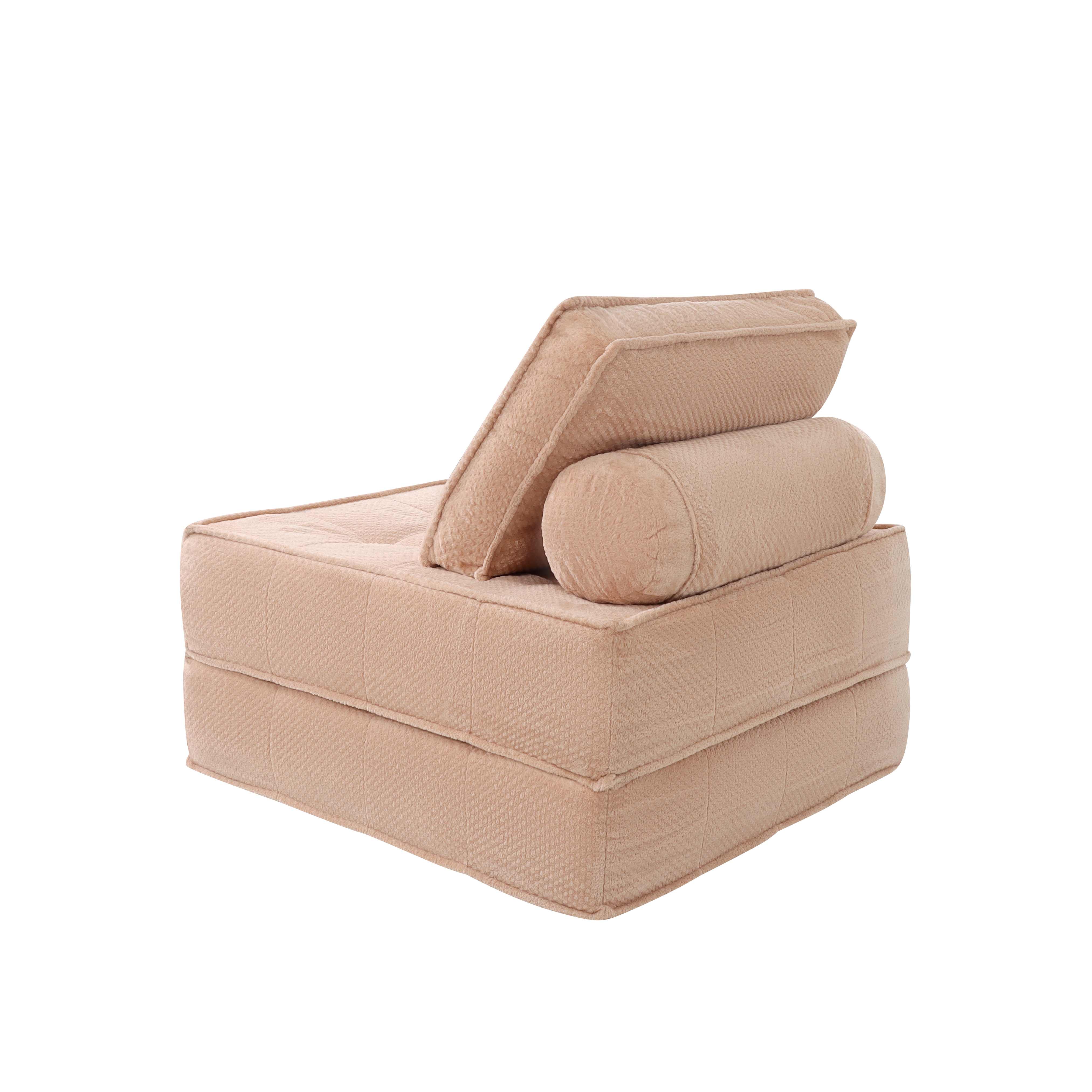 66.9 Inch Modular Sofa, Single Seater, Double-layer Multi-combination, Skin-friendly Fabric, DIY Suitable For Living Rooms, Study Rooms, Bedrooms, And Other Spaces. PINK_maomaolike.com